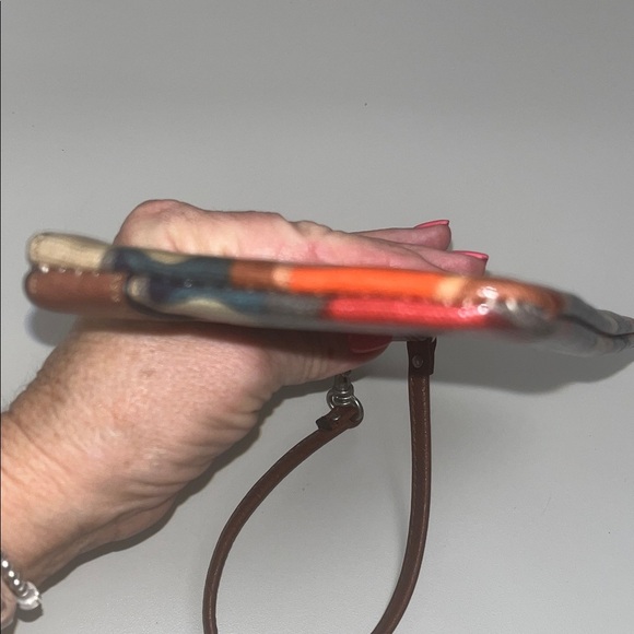 Fossil Floral Pattern Wristlet - Brown and Red - Picture 12 of 15